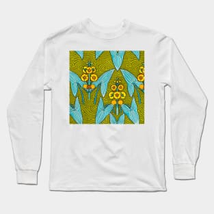 Little flower in yellow blue and light green design Long Sleeve T-Shirt